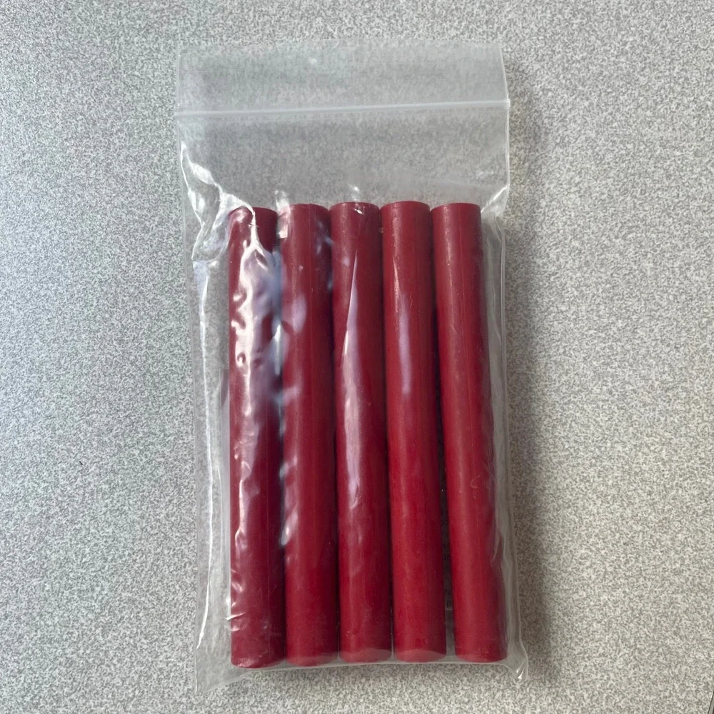 Red Mailable Glue Gun Sealing Wax Sticks‎ for Wax Seal Stamp Qty 5
